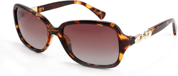 FEISEDY Vintage Square Polarized Sunglasses for Women 100% UV400 Outdoor Driving Fashion Sunglasses B2526
