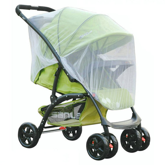 ECVV High-Density Baby Stroller Mosquito Net Full Cover Mosquito Netting Multipurpose Breathable Infant Bug Net for Baby Carriers, Pram, Stroller, Car Seats, Cradles (White)