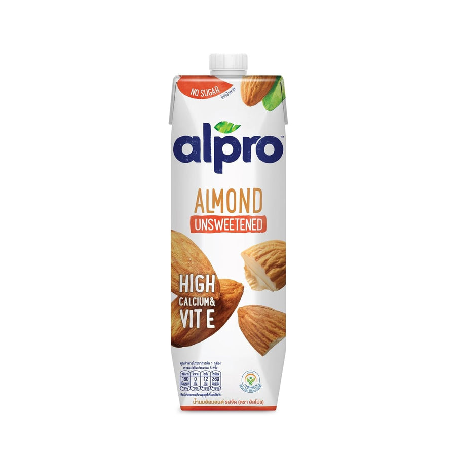 Alpro Unsweetened Almond Drink 100% Vegan, Gluten Free, Dairy Free, Suitable for Vegetarians, Naturally Lactose Free, 1 Litre