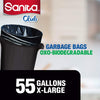 Sanita Club Garbage Bags 55 Gallons 15 Bags