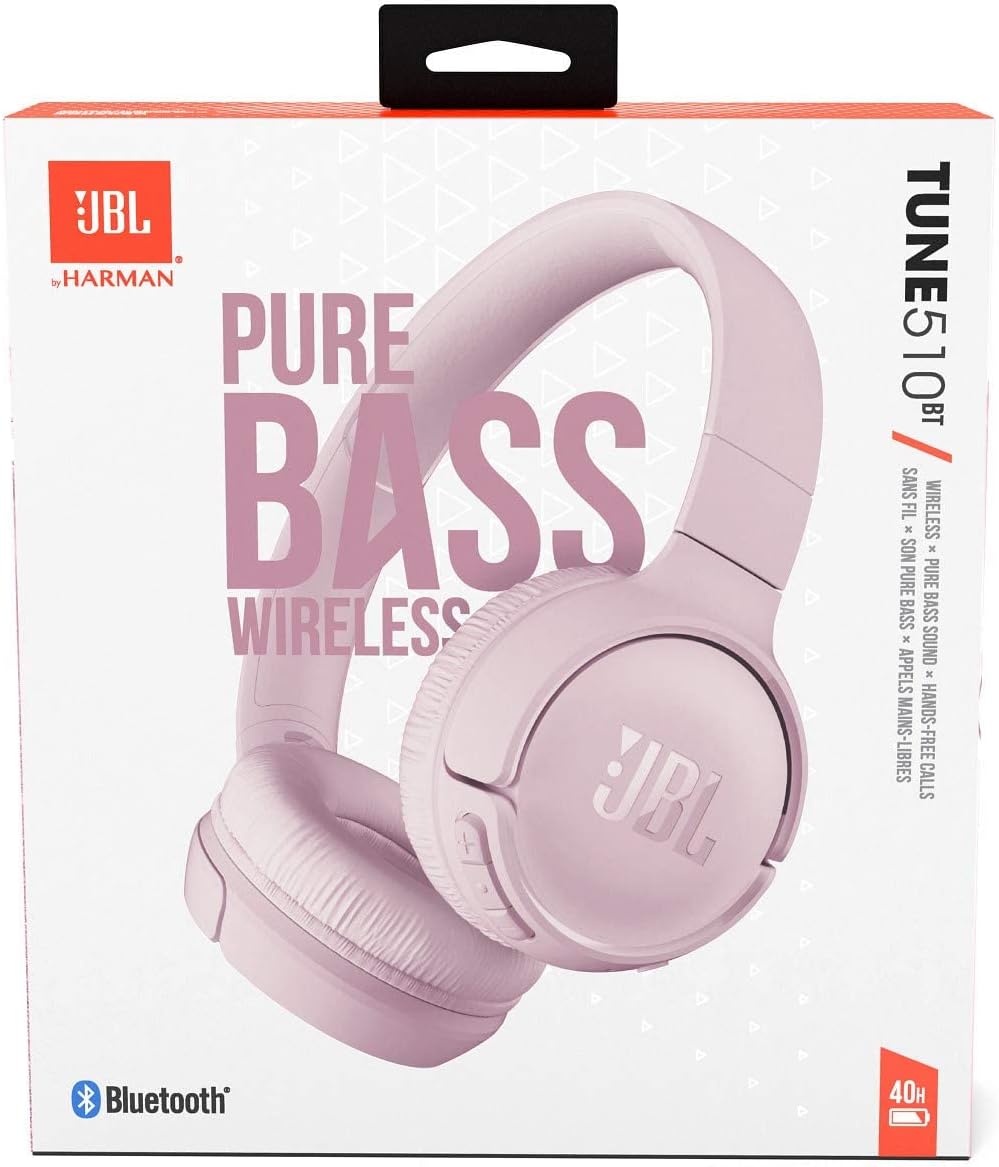 JBL T510 Tune Wireless On Ear Headphones - Rose