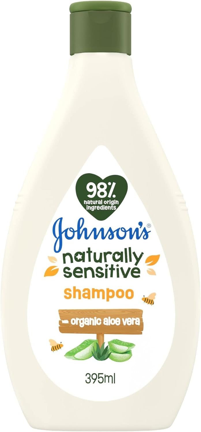 Johnson's Baby Naturally Sensitive Shampoo, Natural Ingredients, 395ml