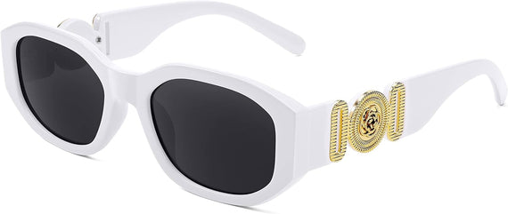 FEISEDY Small Square Sunglasses for Women Men Vintage Trendy Irregular Sunglasses B2322