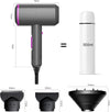 Joyzzz Ionic Hair Dryer, 1800W Professional Hairdryer with Powerful AC Motor, Negative Ion Fast Drying Blow Dryer with 3 Heating, 2 Speed and Cold Settings, Hair Dryer for Home and Travel