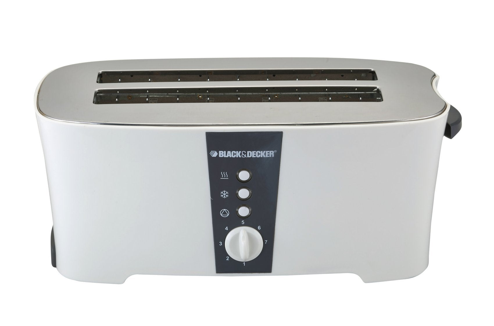 BLACK+DECKER 1350W 4 Slice cool touch Toaster with Electronic Browning Control White ET124-B5