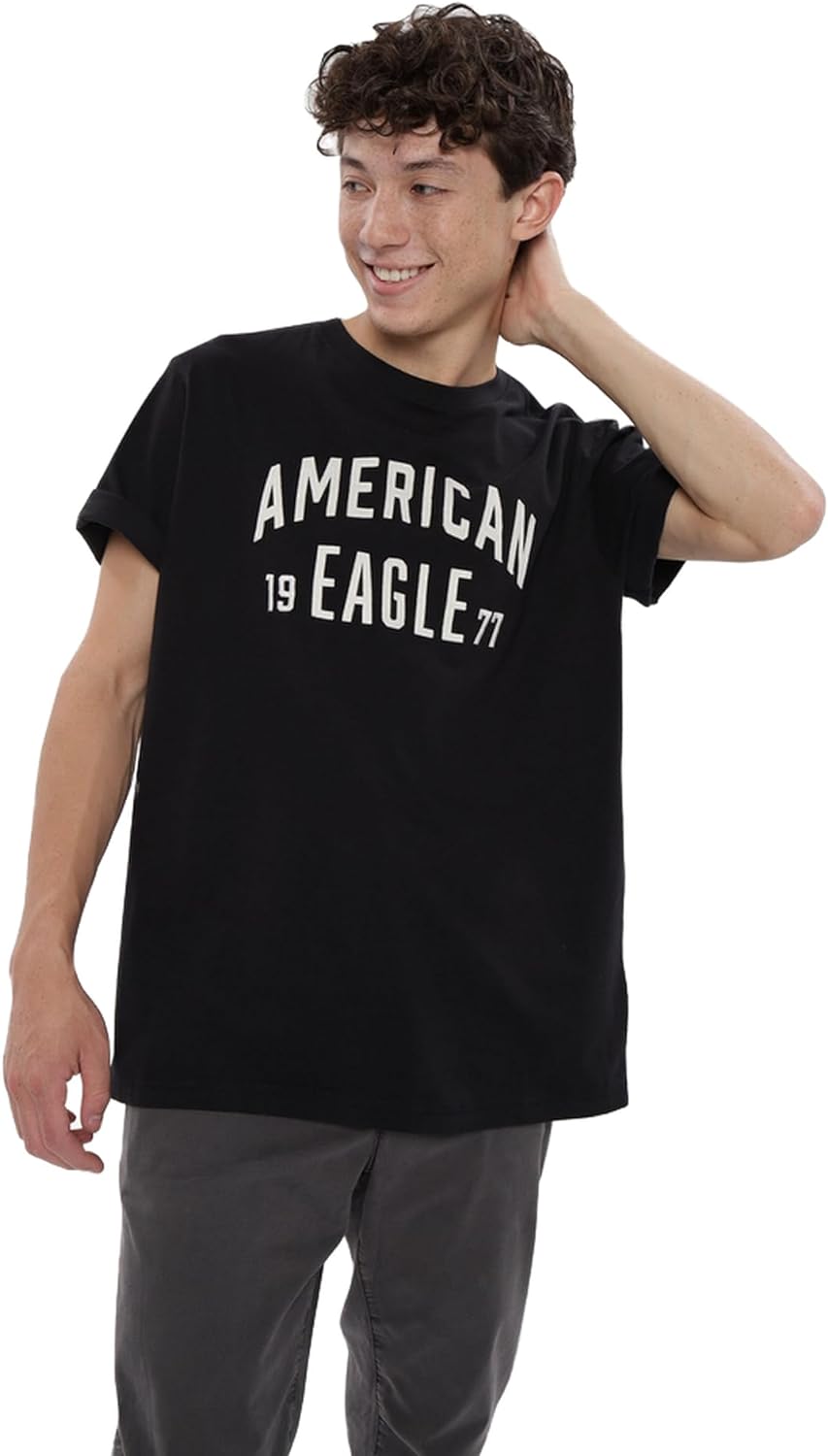 American Eagle Men U-0181-3122-001 Super Soft Logo Graphic T-Shirt
