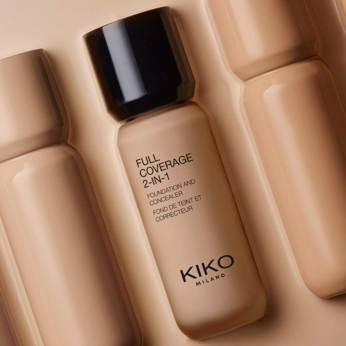 Kiko Milano Full Coverage 2-In-1 Foundation & Concealer, 25ml, 07 Face Foundations, Warm Beige 30