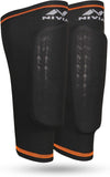 Nivia Classic Shin Guards with Sleeves for Youth and Adults (Medium) | for Football Games Matches, Training,