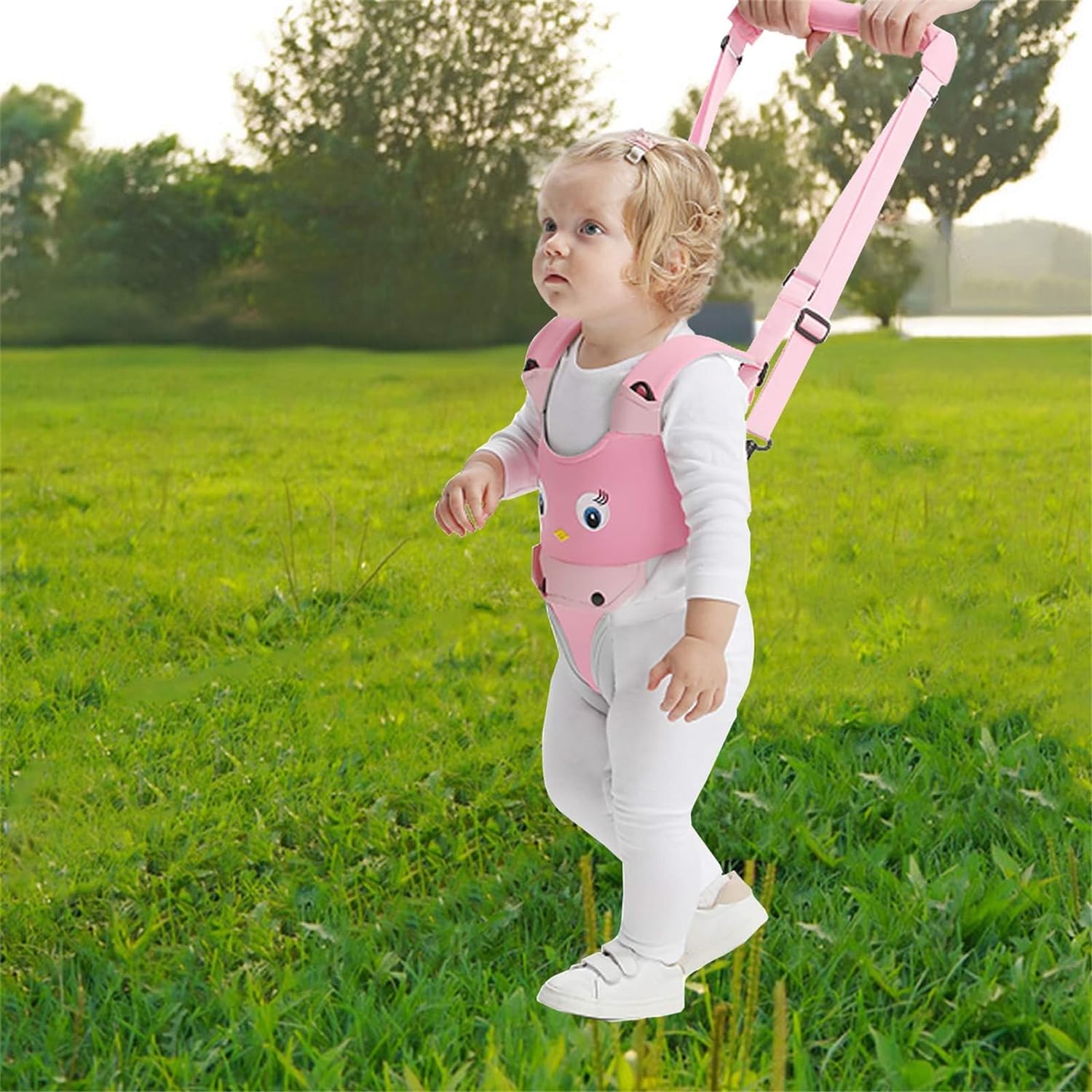 Joyzzz Baby Walking Harness, Baby Harness, Handheld Kids Walker Helper, Kids Walker Helper, Baby Walker Harness for Adjustable, Toddler Walking Harness for 6-36 Months Baby Infant Toddler Kids