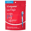 Colgate Max Fresh Wisp Disposable Mini Toothbrush for Adults, Peppermint Flavor, Built-in Tongue Scraper, 24 Count