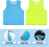 Practice Vests, Youth Jerseys Nylon Mesh Scrimmage Practice Vests for Youth Sports Team Training, Adult Sport Basketball Soccer Football, Blue and Yellow (12 Pieces)