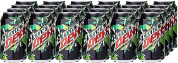 Mountain Dew, Carbonated Soft Drink, Cans, 24X360 ml