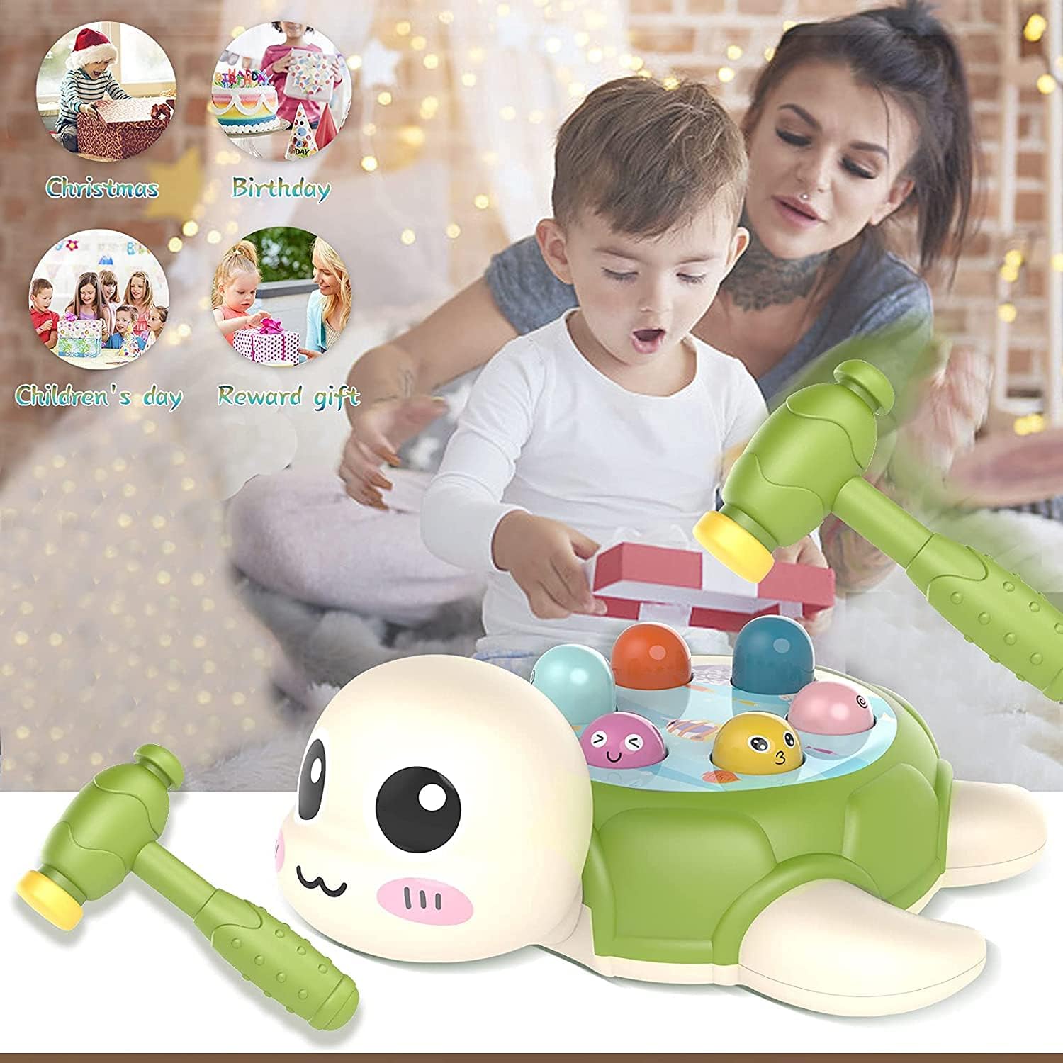 DMG Hammering and Pounding Toy,Toys for 3 4 5 6 Year Old Boys,Baby Interactive Toys Toddler Activities Games with 1 Hammer,Learning,Active,Early Educational Toy,Gift for Boys Girls Toddlers
