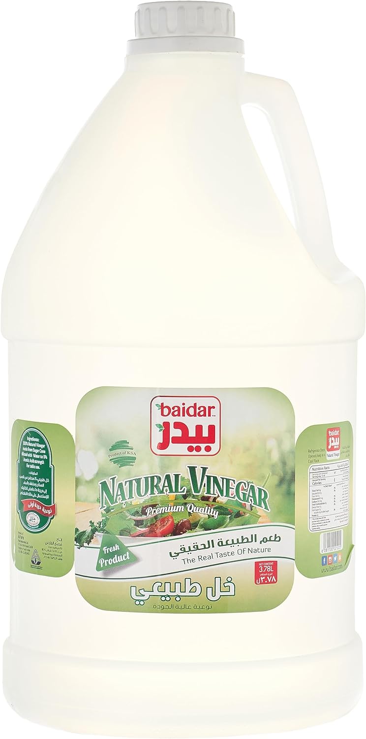 Baidar Natural Vinegar Gallon, 3.7 Ltr, White