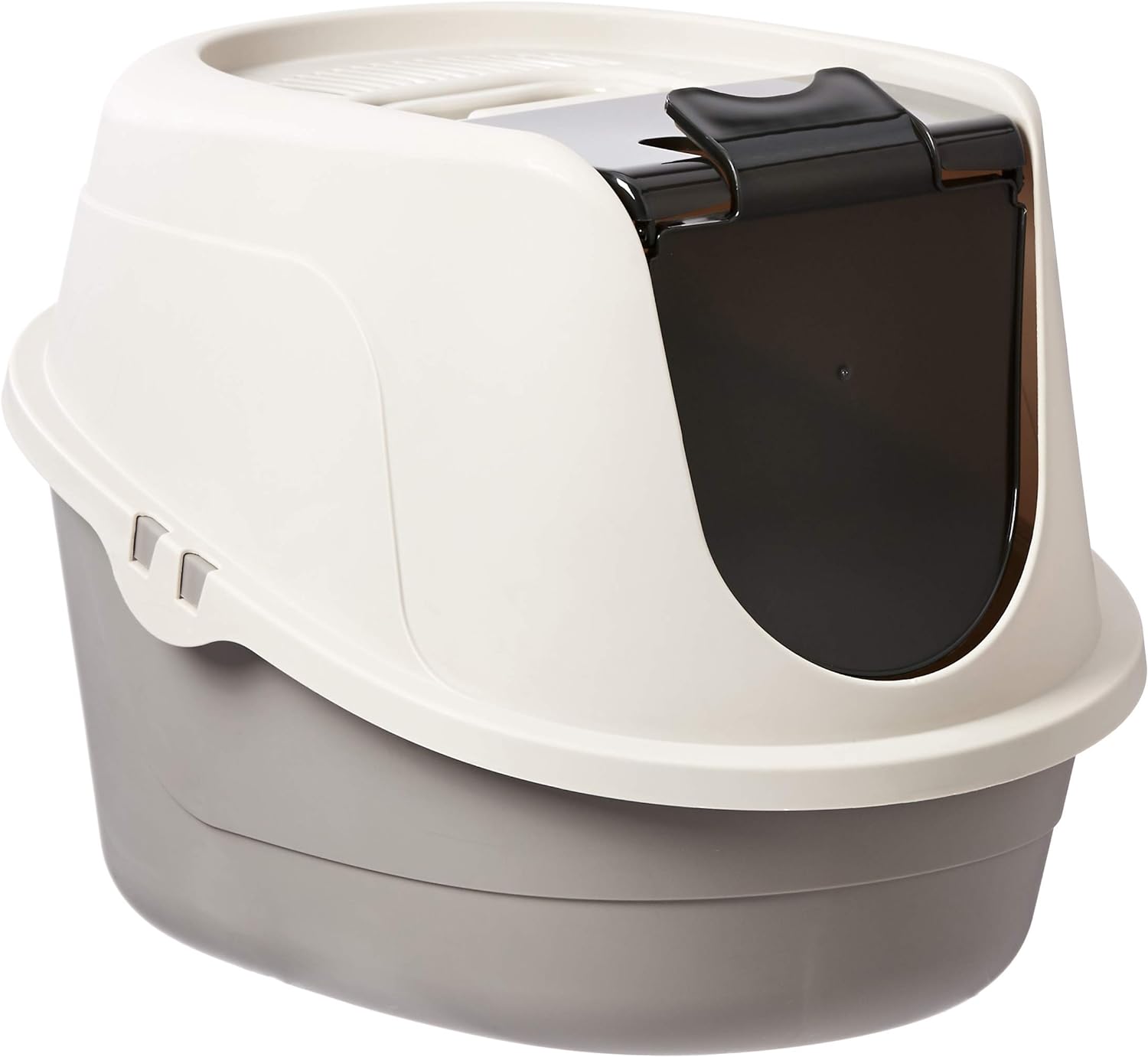 Basics No-Mess Hooded Cat Litter Box, 24 x 18 x 17 Inches, Large