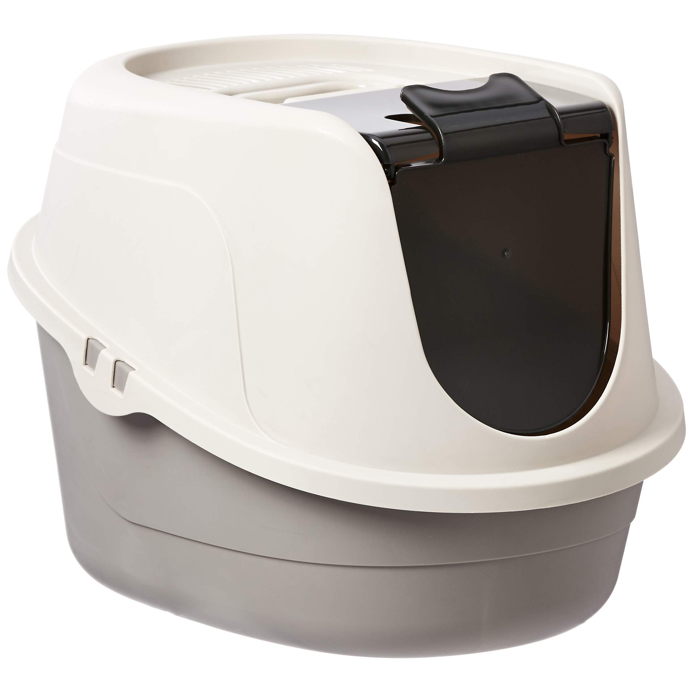 Basics No-Mess Hooded Cat Litter Box, 24 x 18 x 17 Inches, Large