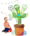 Sausiry Dancing, Singing and Shaking Cactus Plush Toy- Repeat Whatever You Said, With 120 English Songs for Kids (No Batteries)