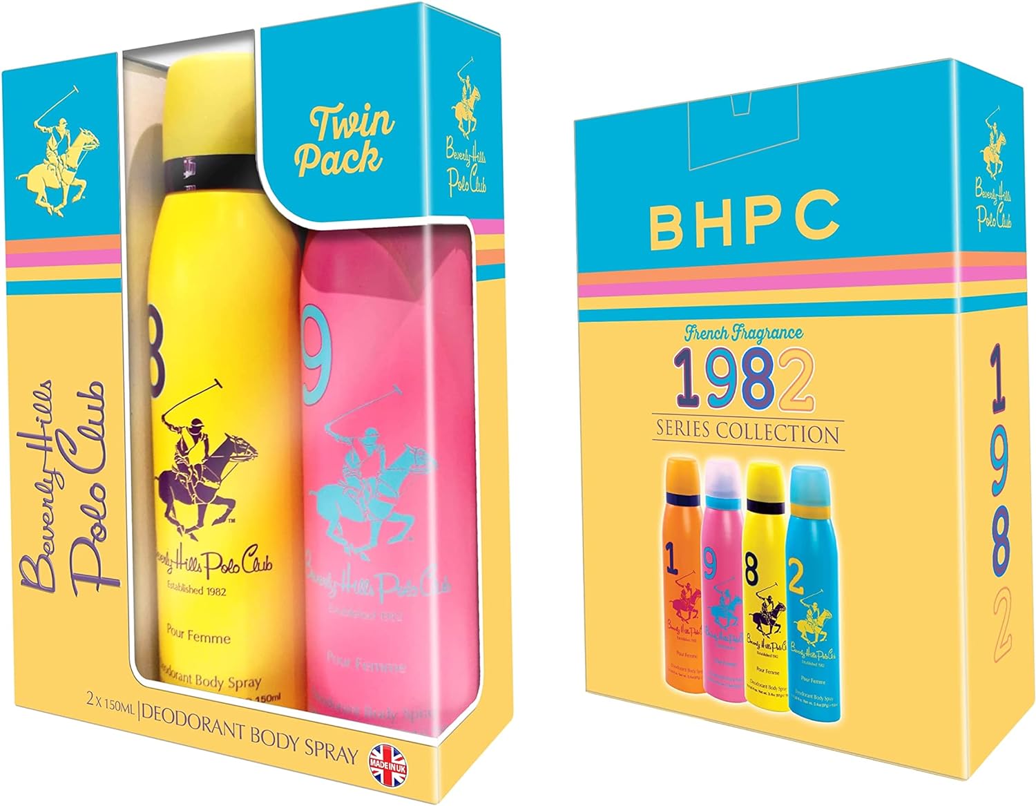 Beverly Hills Polo Club Deodorant For Women (2 X 150Ml) Assorted