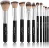 SHANY Black OMBRÉ Pro 10 PC Essential Brush Set with Travel Pouch