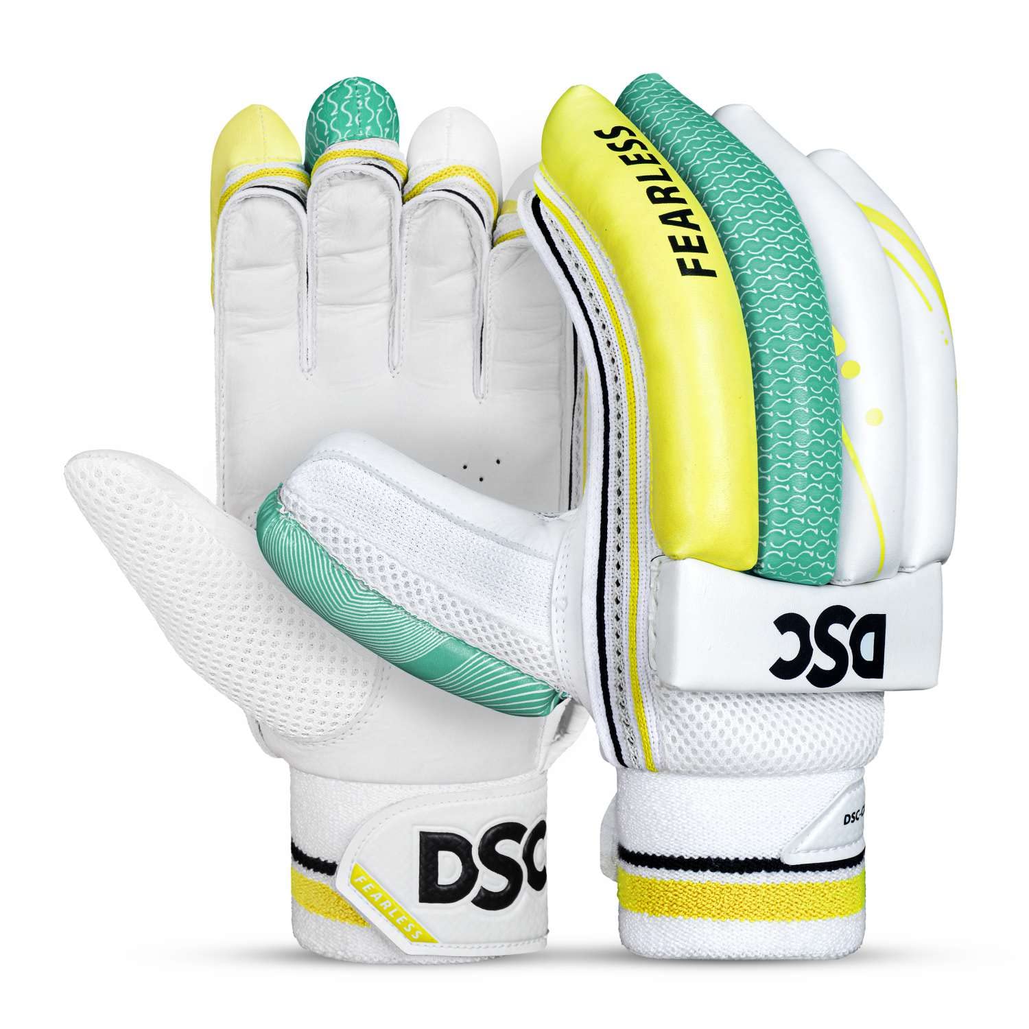 DSC Condor Atmos Cricket Batting Gloves, Boys-Left (White-Red)