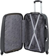 Senator Hard Shell Luggage Set- Lightweight 3-Piece ABS Luggage Sets with Spinner Wheels 4, (Set of 3, Black)