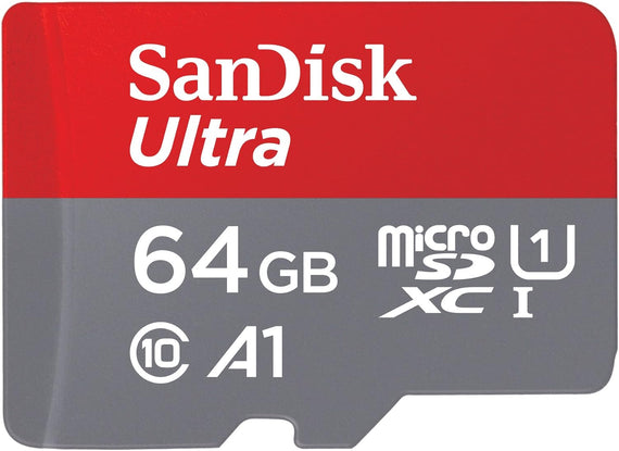 SanDisk 64GB Ultra UHS I MicroSD Card 140MB/s R, for Smartphones, SDSQUAB-064G-GN6MN