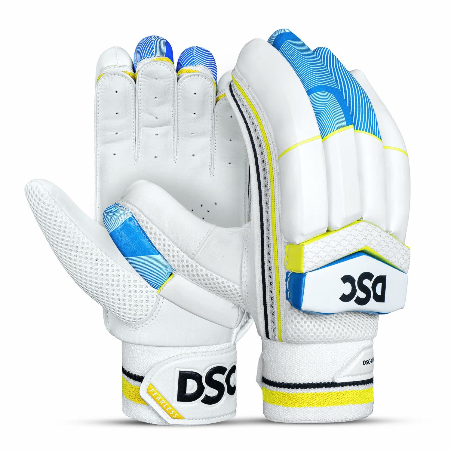 DSC Condor Motion Leather Cricket Batting Gloves, Mens Right (Orange White)