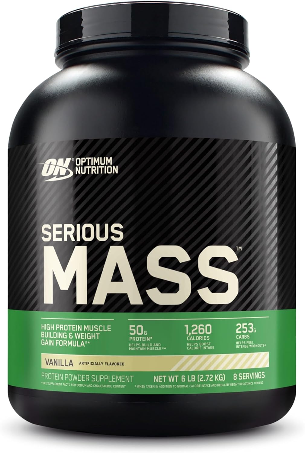 Optimum Nutrition (ON) Serious Mass High Protein and High Calorie Gainer Powder - 6 lbs (Chocolate) with Vitamins and Minerals