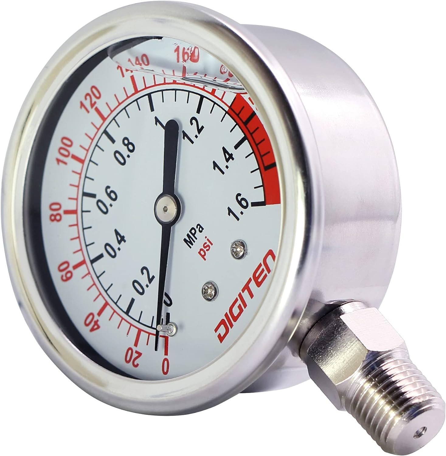 DIGITEN Water Pressure Gauge Meter 0-1.6MPa 0-220psi 1/4" f Reverse Osmosis System Pump¡­