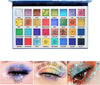 Rechoo 35 Colors Glitter Eye shadow Palette Eye Makeup Colourful Eyeshadow Palette Pallet Shiny Colorful Shimmer Bright Color Pigmented Paleta