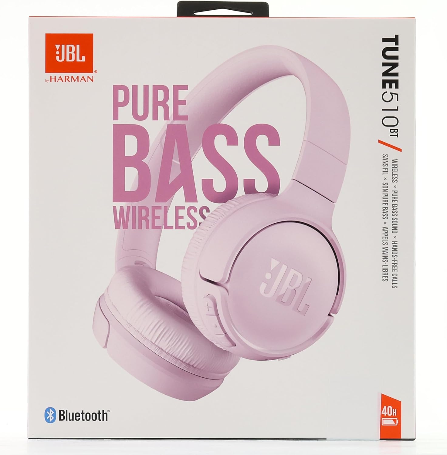 JBL T510 Tune Wireless On Ear Headphones - Rose