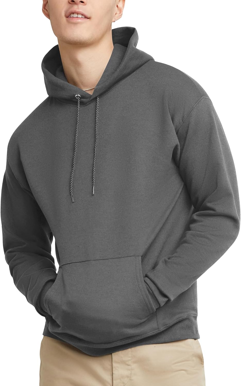 Hanes EcoSmart Hoodie, Midweight Fleece, Pullover Hooded Sweatshirt for Men