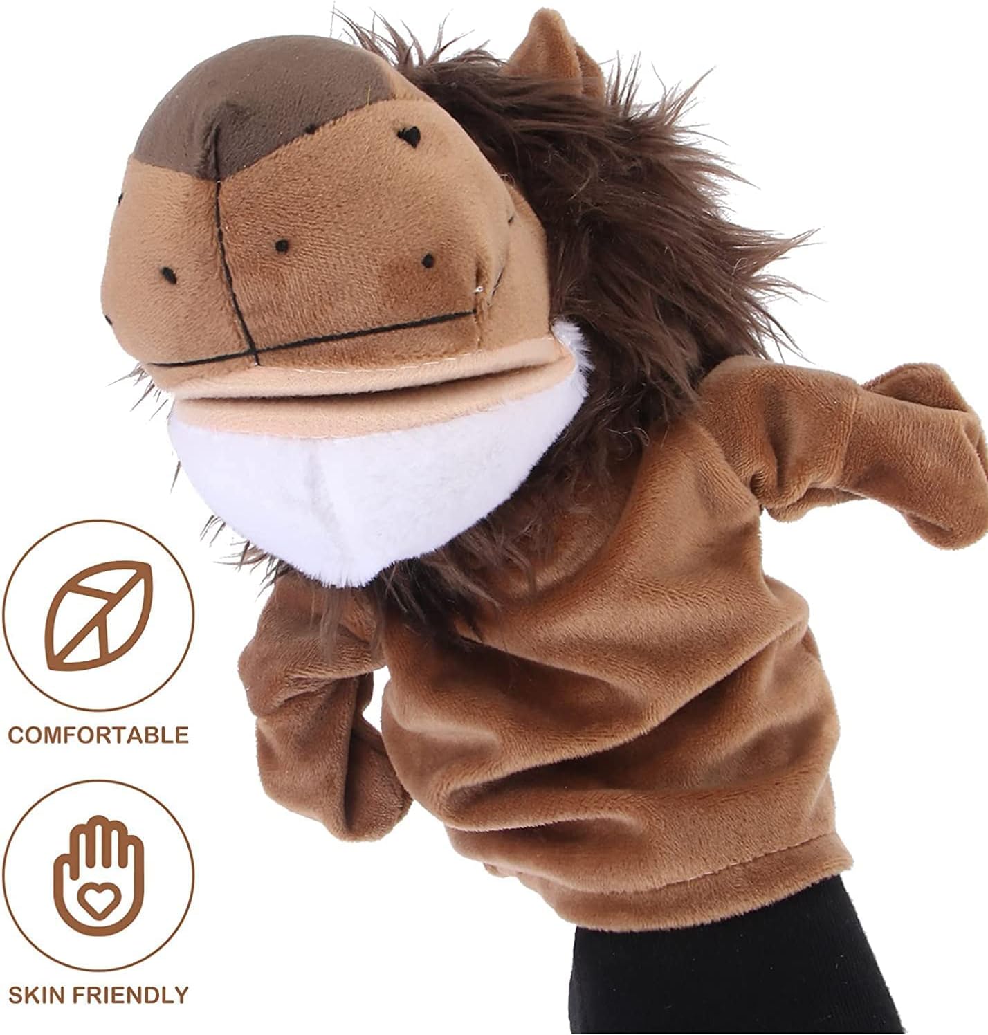 Hand Puppet, Plush Lion Plush Animal Toys for Imaginative Pretend Play Stocking Storytelling, Figure Finger Doll Parent-Child Interactive Toy Gift for Storytelling Teaching Preschool Role Play Toy