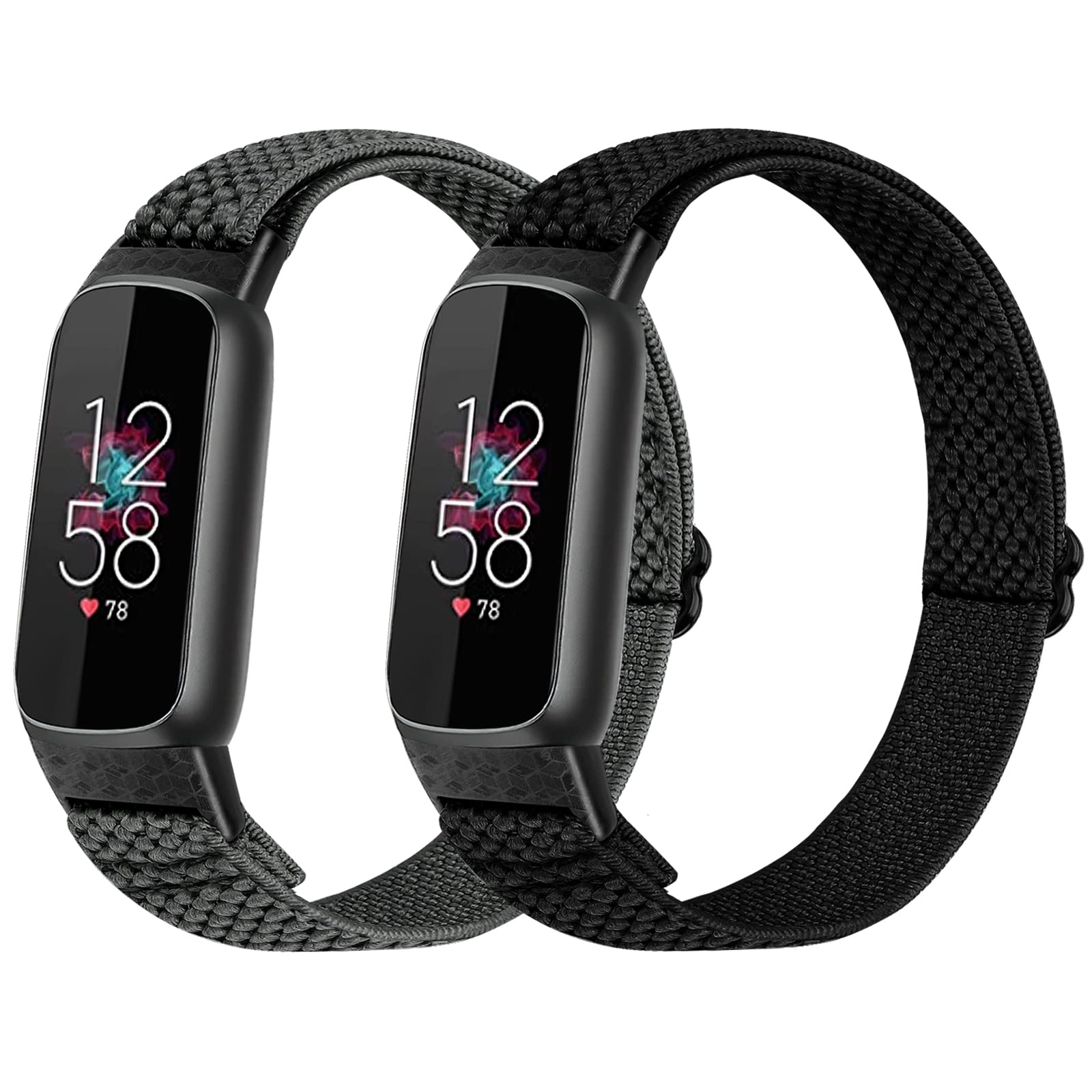 XFYELE Elastic nylon Band Compatible with Fitbit Luxe / Special Edition，Stretchable Breathable Nylon Sport Loop Replacement Strap for Fitbit Luxe for Men Women