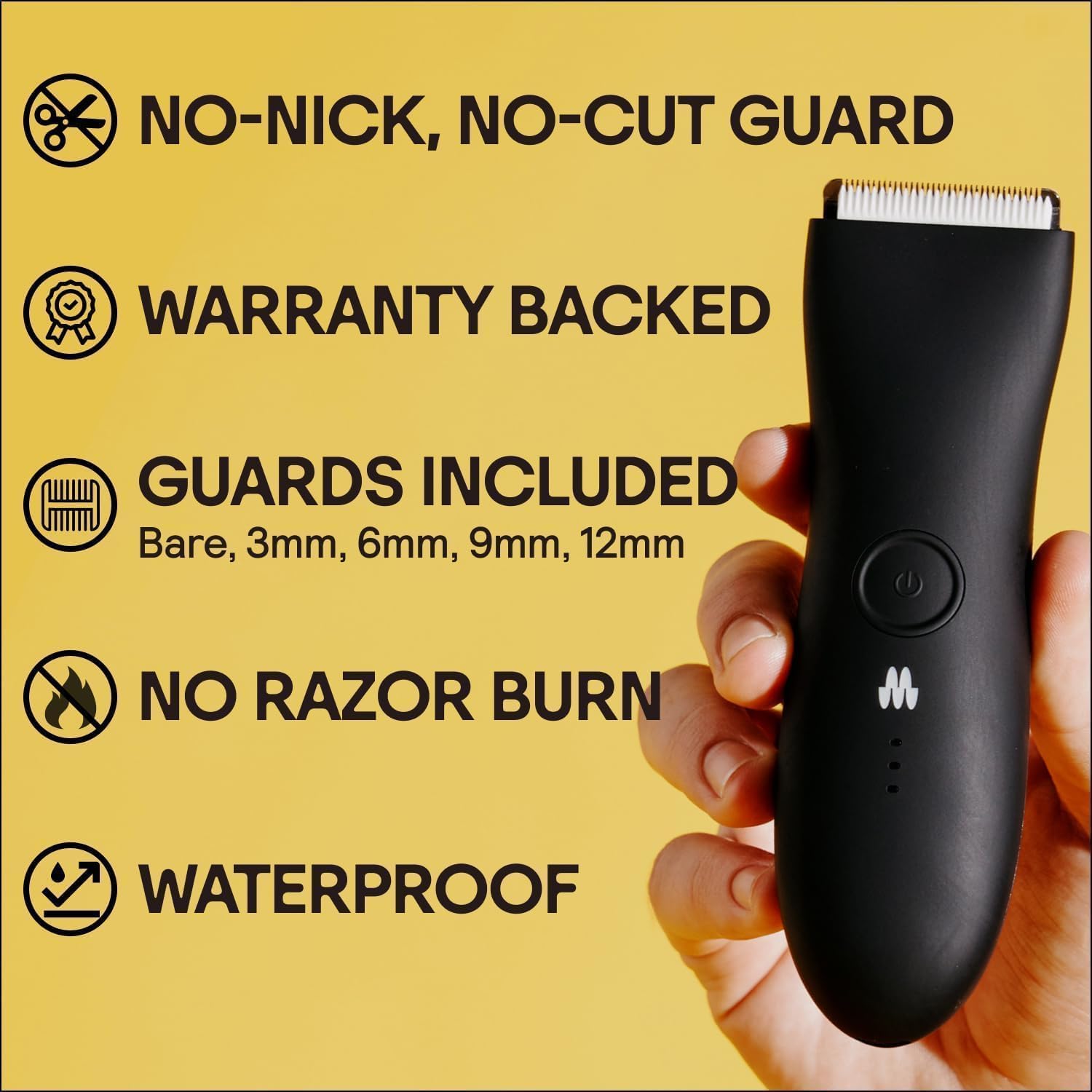 The Complete Package by Meridian: Includes Men’s Waterproof Electric Below-The-Belt Trimmer and The Spray (50 mL) - Features Ceramic Blades and Sensitive Shave Tech (Onyx)