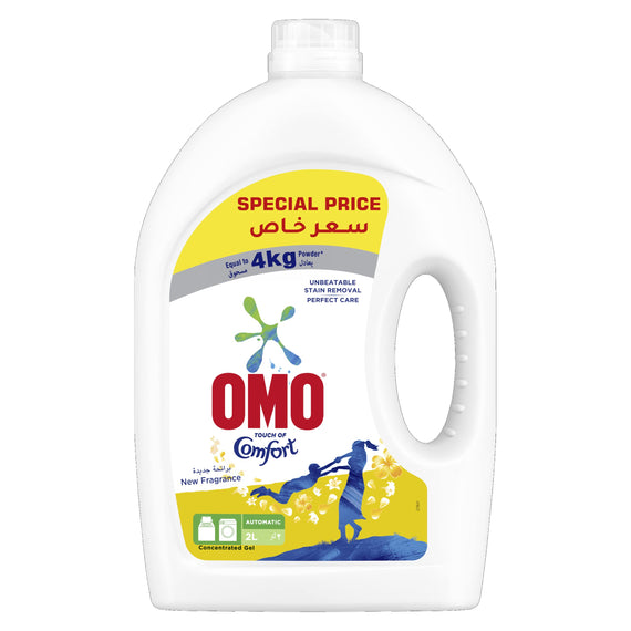 Omo Automatic Liquid Laundry Detergent, with a Touch of Comfort, 2L