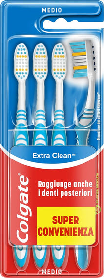 Colgate extra clean med tb 4 pieces value