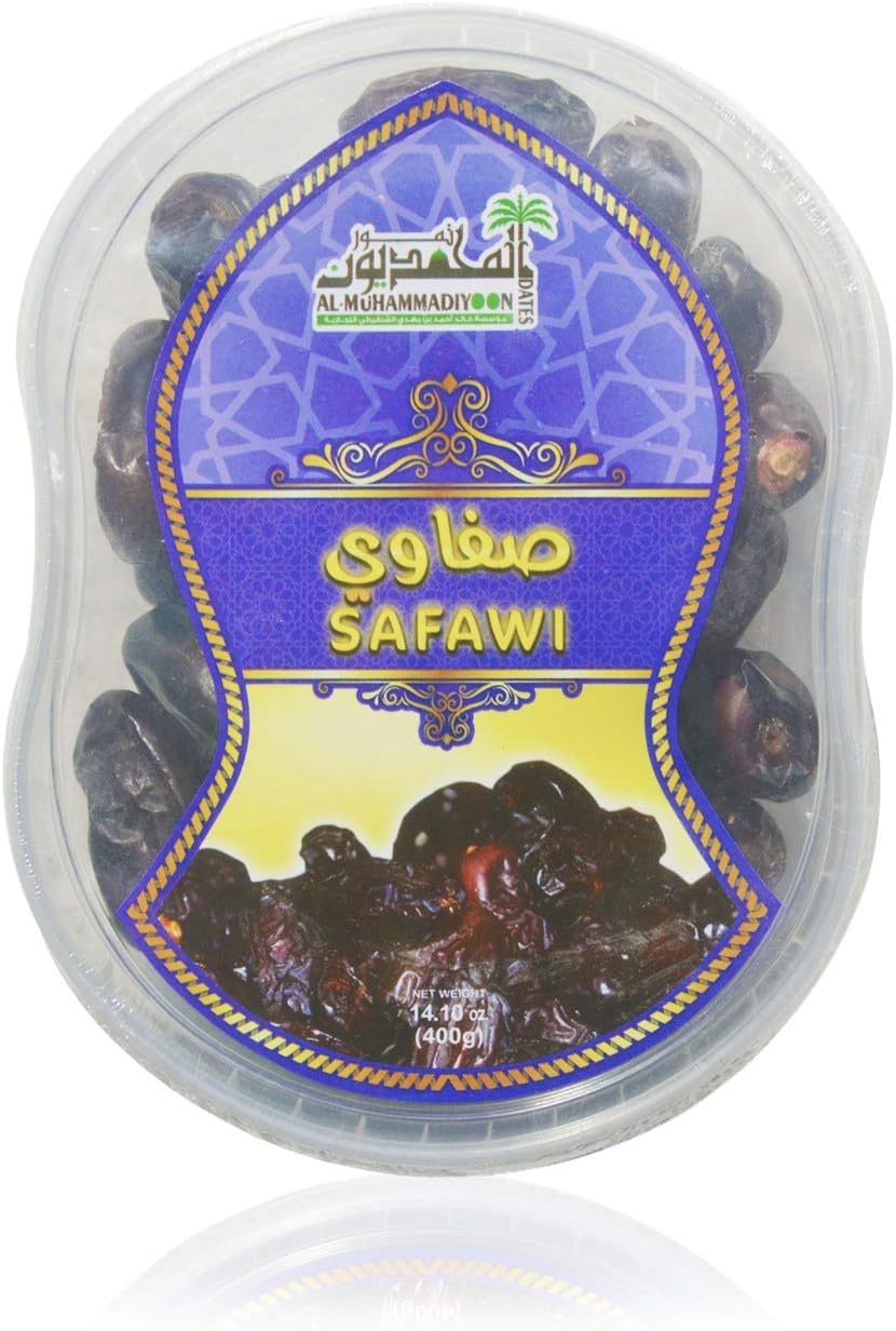 Almuhammadiyoon Safawi Dates Pack | Al Madina Dates | Best breakfast | Saudi dates |100% Fresh | Naturally Sweet| Dates gift box | 400g