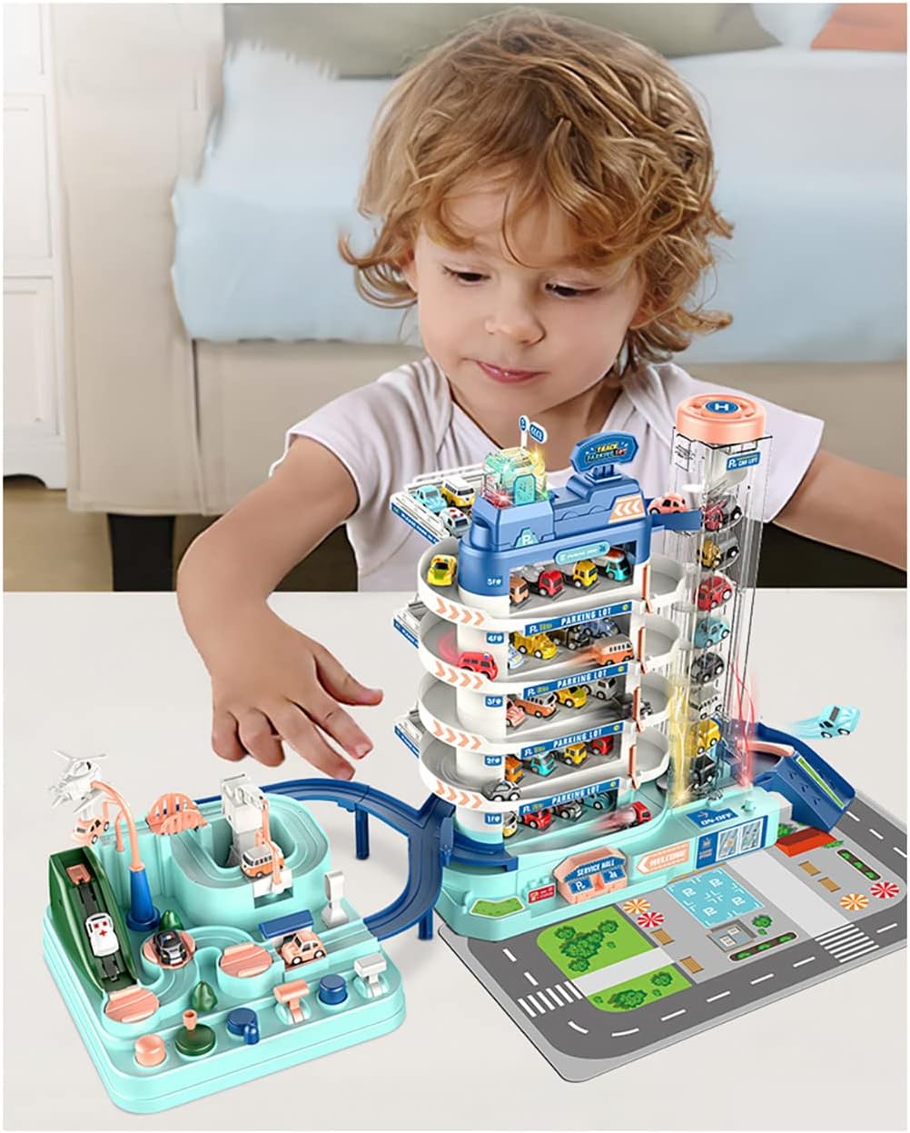 SCIENISH Cars Track Educational Toy (6-lane)