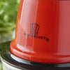 MisterChef Red Mini Chopper, Blender, Food Processor, 3 bi-Level Blades - Energy Saver 200W with Turbo - 1.5L Food Capacity Glass Bowl - 2 Year Warranty - Metallic Red
