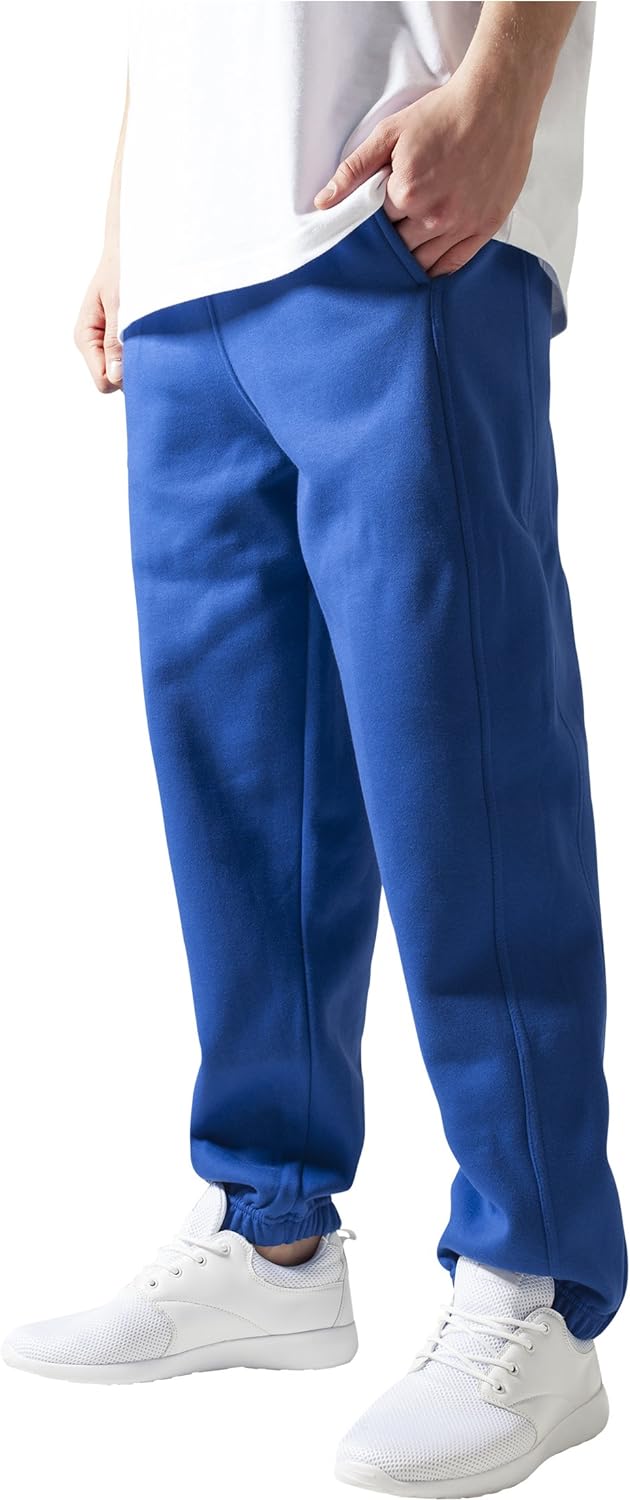 Urban Classics Mens Sweatpants TB014B Drawstring Joggers, Sport Trousers with Elastic Waist, Tracksuit Trousers with Elasticated Zipped Ankles, Loose Fit (pack of 1)