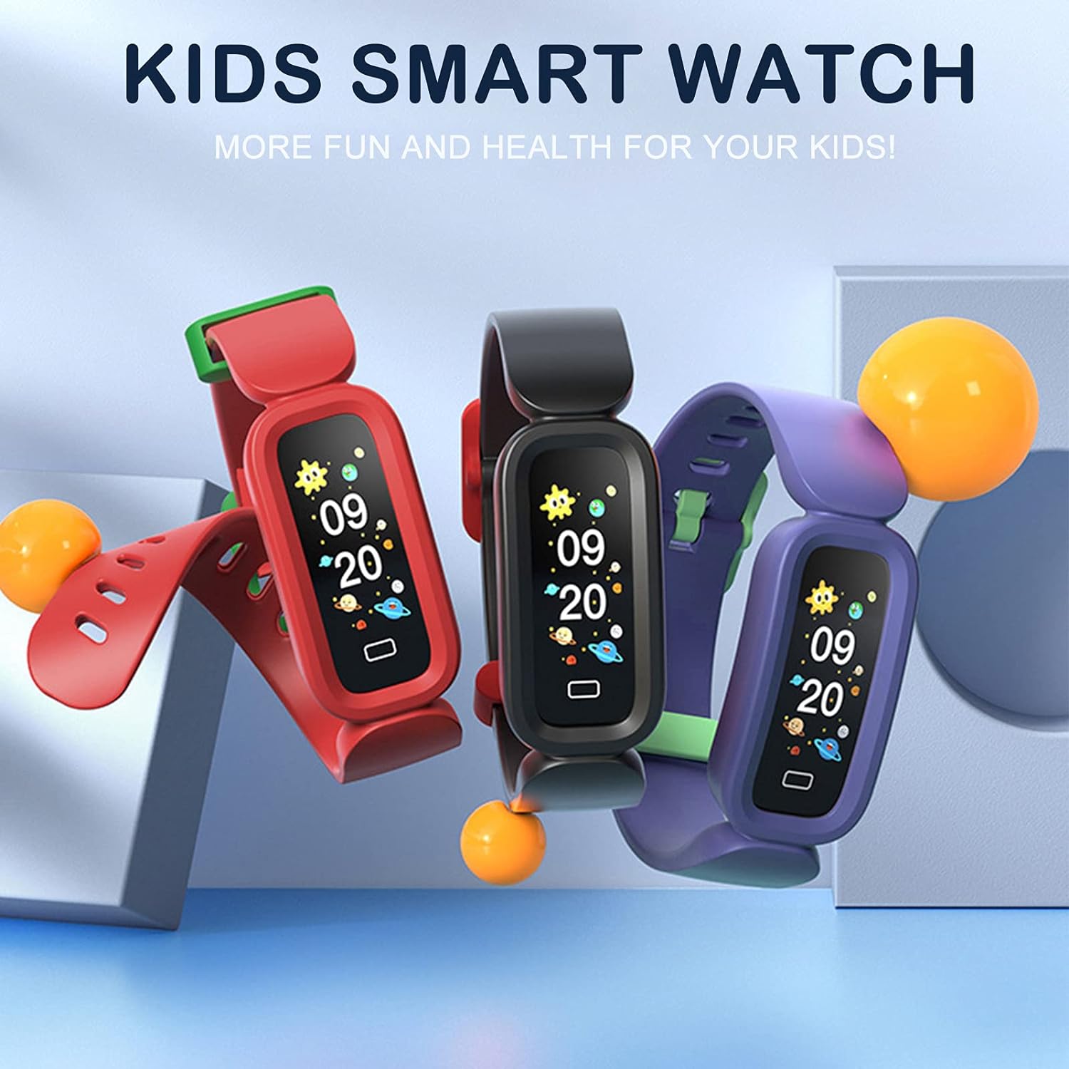 24HOCL Smart Watch for Kids Girls Boys, Activity Fitness Tracker with Heart Rate Sleep Monitor Alarm Clock Sedentary Drink Water Reminder Watch for Kids 5+ Birthday Gifts