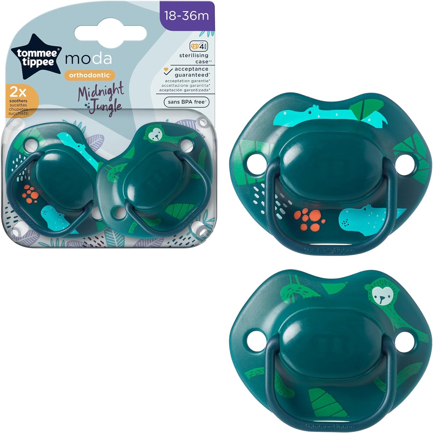 Tommee Tippee MODA Soother, (18-36 months), Pack of 2