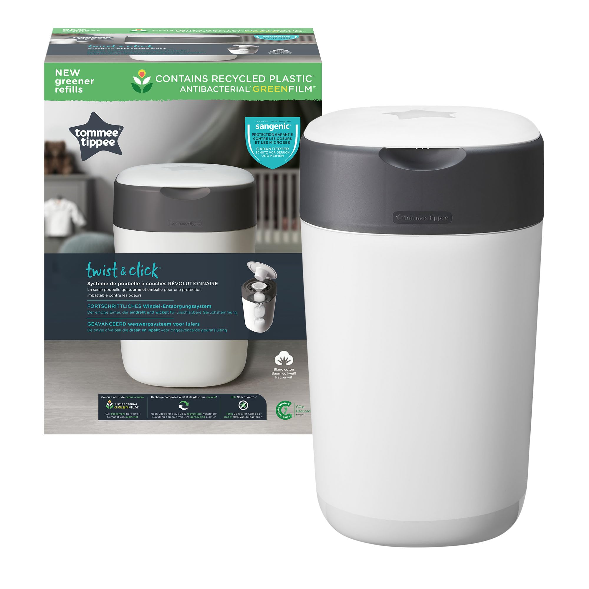 Tommee Tippee Twist & Click, Nappy Disposal Bin Sangenic Tec, Piece of 0