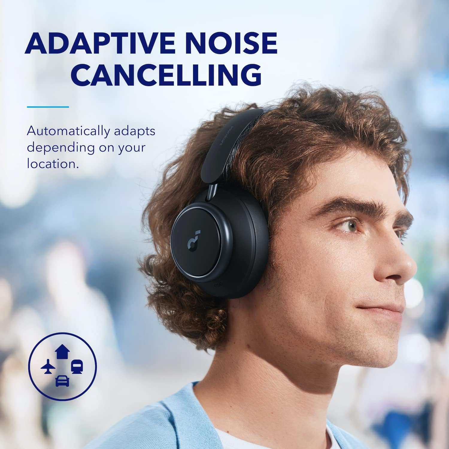 soundcore by Anker Space Q45 Adaptive Noise Cancelling Headphones, Reduce Noise By Up to 98%, Ultra Long 50H Playtime, App Control, Hi-Res Sound with Details, Bluetooth 5.3, Ideal for Traveling