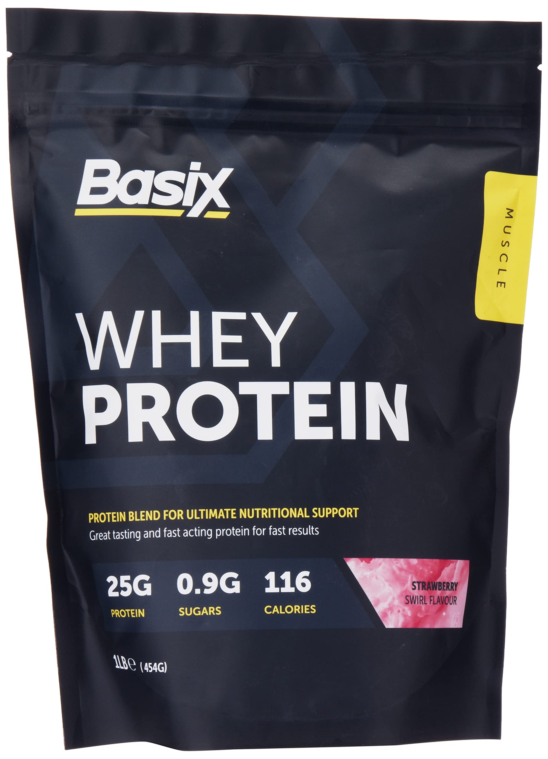 Basix Whey Protein - Strawberry Swirl - 1 Lb