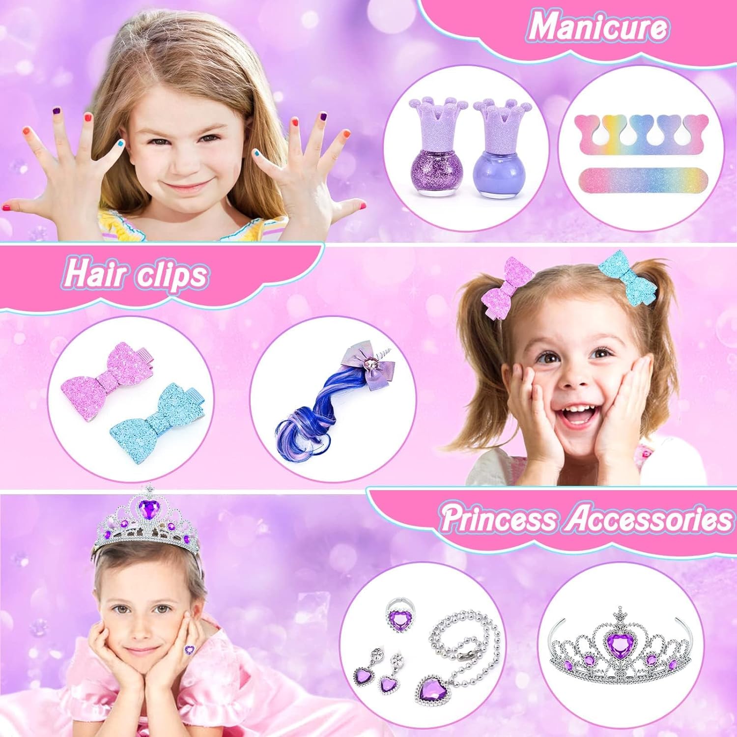 Kids Makeup Kit for Girls, Unicorn Makeup Set, Real Washable Make up Kit for Little Girl Princess Toddler Makeup for Kid Birthday Gifts Unicorn Toys for Girls 3 4 5 6 7 8 9 10 Year Old