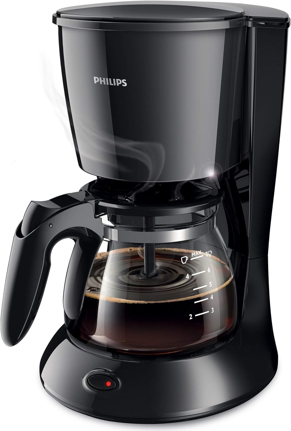 PHILIPS Coffee Maker 0.6 Litre Glass Jug for up to 7 cups - Automatic shut-off after 30 min - No Filter Included - ‎HD7432/20