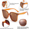 FEISEDY Polarized Fashion Sunglasses Oversized Women Men Retro Square Sun Glasses Big Vintage Shades UV Protection B2600