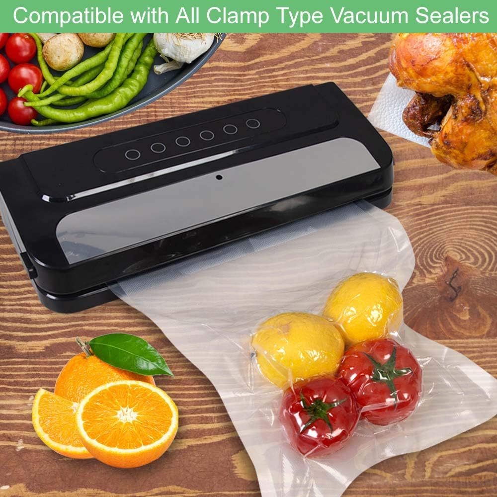 WVacFre 2Pack 11''X50' Food Vacuum Sealer Bags Rolls with Commercial Grade,BPA Free,Heavy Duty,Great for Food Vac Storage or Sous Vide Cooking